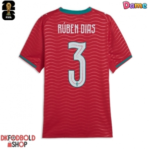 Portugal Ruben Dias #3 Hjemmebanetrøje Dame VM 2026 Kort ærmer Portugal Ruben Dias #3 Hjemmebanetrøje Dame VM 2026 Kort ærmer